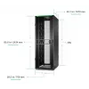 APC NetShelter SX Server Rack Gen 2, 45U, 2124H x 750W x 1070D mm, com painéis laterais, preto