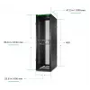 APC NetShelter SX Server Rack Gen 2, 45U, 2124H x 600W x 1200D mm, com painéis laterais, preto