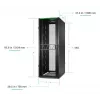 APC NetShelter SX Server Rack Gen 2, 45HE, 2124H x 750B x 1200T mm, com painéis laterais, preto