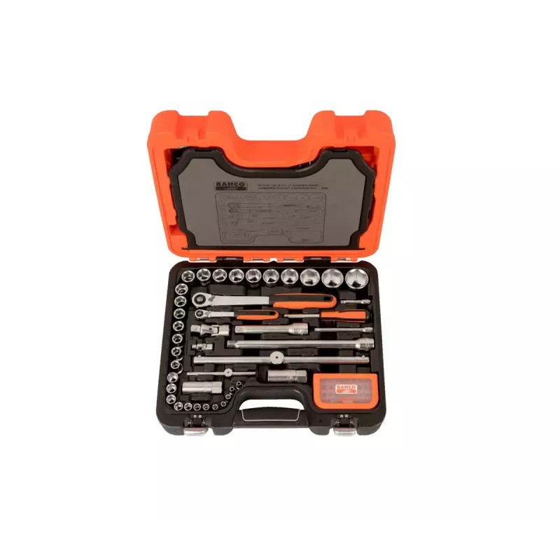 Bahco S95 conjunto de chaves de caixa, 1/2" e 1/4", 95 peças