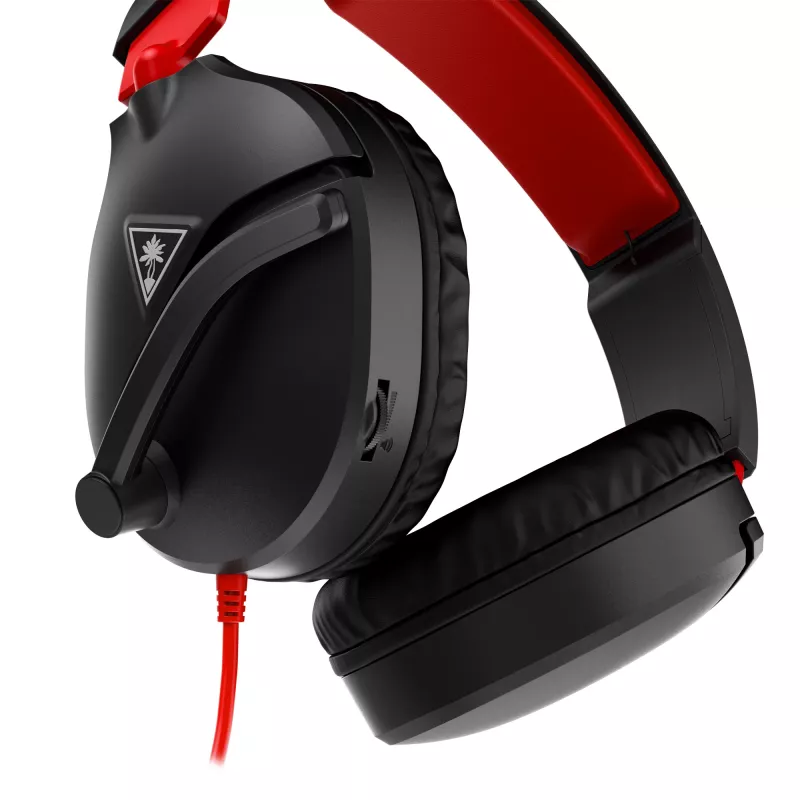 Headset de gaming estéreo over-ear Turtle Recon 70 — preto, estéreo com fios, controlos numa das orelhas