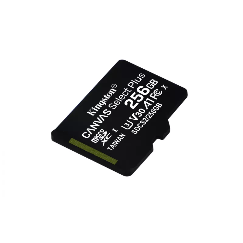 Kingston Technology Canvas Select 256GB microSDXC Plus 100R A1 C10 cartão + adaptador