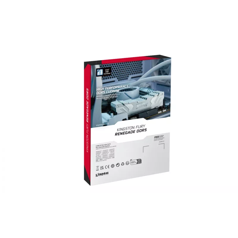 Kingston Technology FURY 24GB 8400MT/s DDR5 CL40 CUDIMM Renegade branco XMP