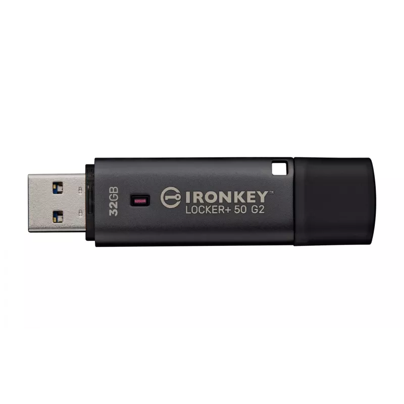 Pen drive KINGSTON IronKey Locker Plus 50 G2 32 GB, USB 3.2 Gen 1 Type-A, AES-256, FIPS 197