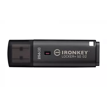 Pen drive KINGSTON IronKey Locker Plus 50 G2 256 GB, USB Type-A, USB 3.2 Gen 1, AES-256, FIPS 197