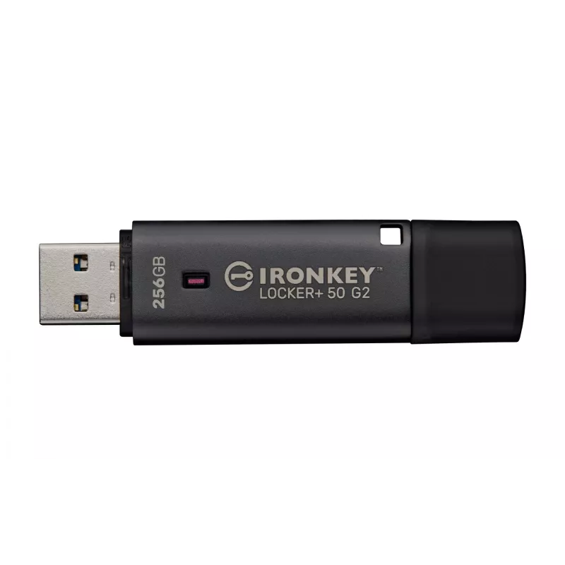 Pen drive KINGSTON IronKey Locker Plus 50 G2 256 GB, USB Type-A, USB 3.2 Gen 1, AES-256, FIPS 197