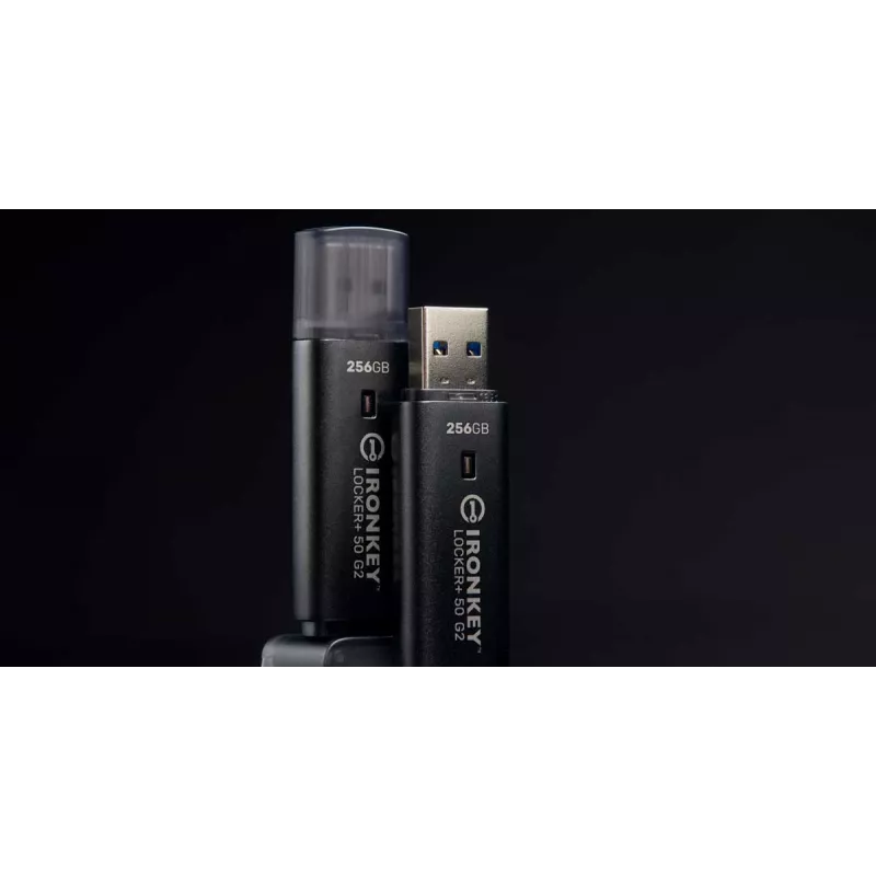 Pen drive KINGSTON IronKey Locker Plus 50 G2 256 GB, USB Type-A, USB 3.2 Gen 1, AES-256, FIPS 197