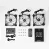 Conjunto de ventoinhas Chieftec Chieftronic Nova 12 cm Preto 3 unidades