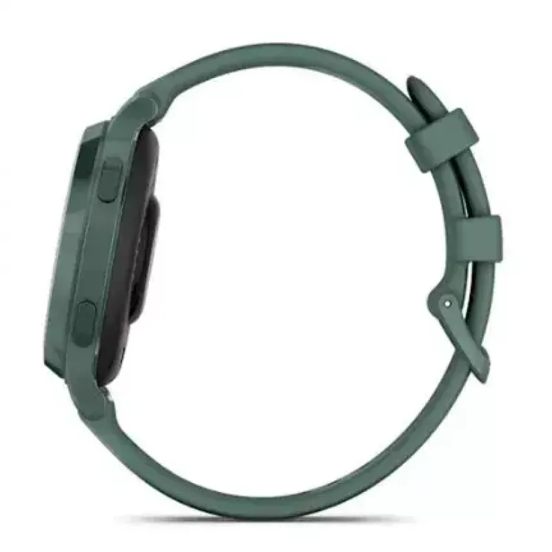Smartwatch GARMIN Lily 2 Active Verde — caixa de alumínio de 38 mm, pulseira de silicone, GPS, SpO2, 5 ATM, 9 dias de bateria