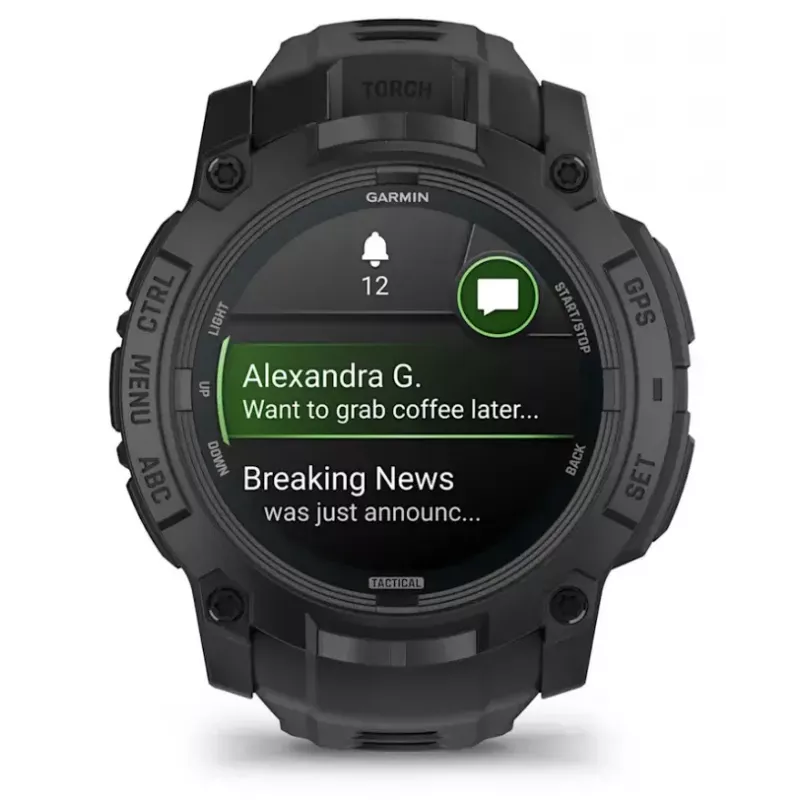 Smartwatch Garmin Instinct 3 Tactical Edition Preto