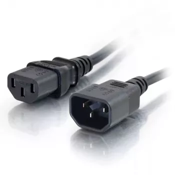 Cabo de extensão de alimentação para computador C2G 5 m 18 AWG IEC320C13 para IEC320C14