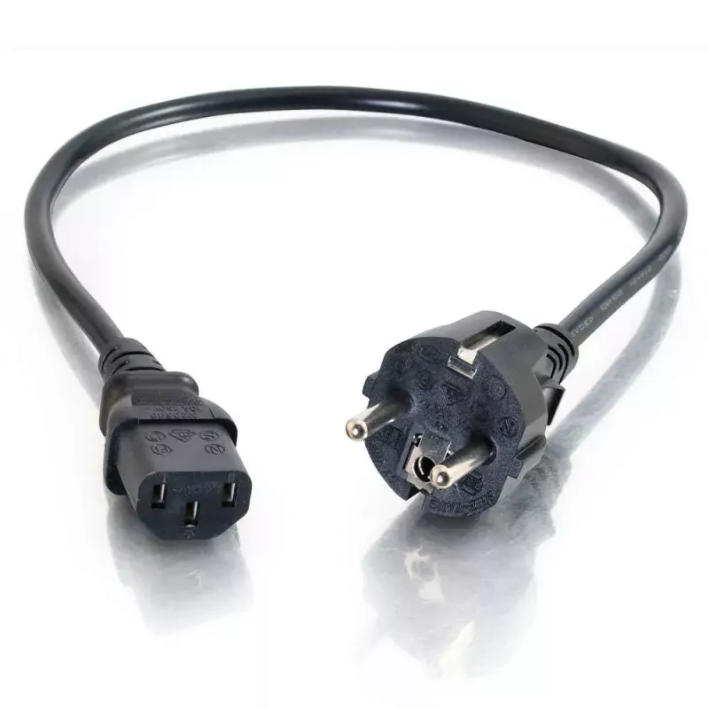 Cabo de alimentação europeu C2G 2 m 16 AWG IEC320C13 para CEE7/7