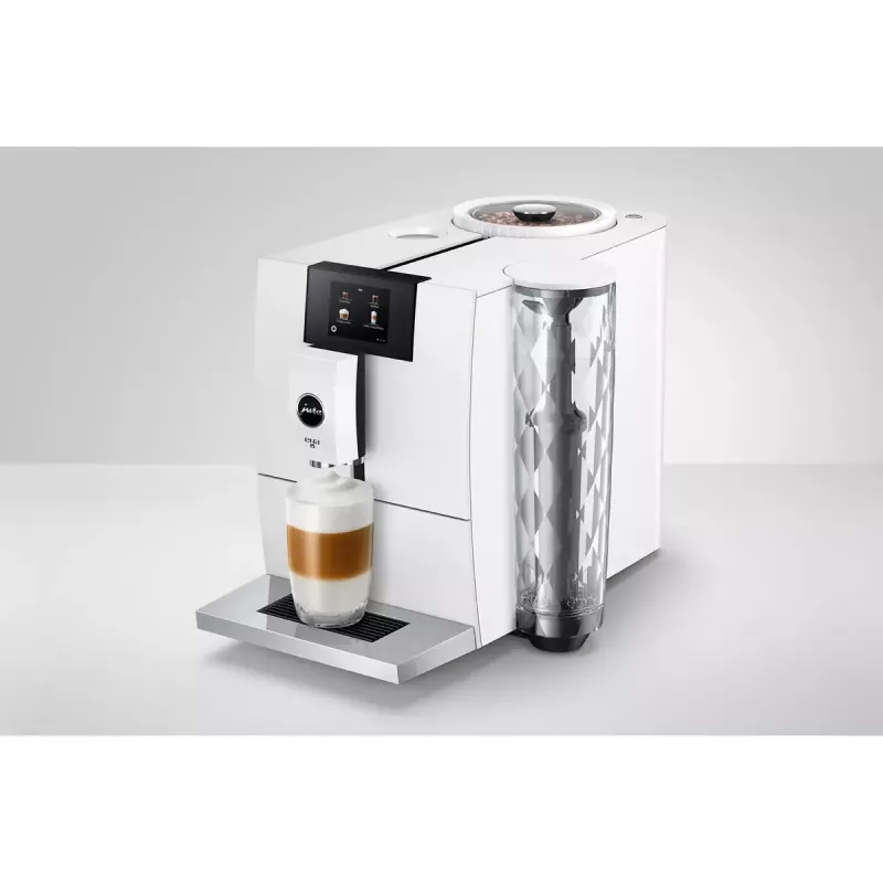 Máquina de café expresso JURA ENA 8 (EC) — automática, depósito de água de 1,1 l, recipiente de grãos de 125 g, 15 programas, 15 bar, Thermoblock, Wi‑Fi, branco