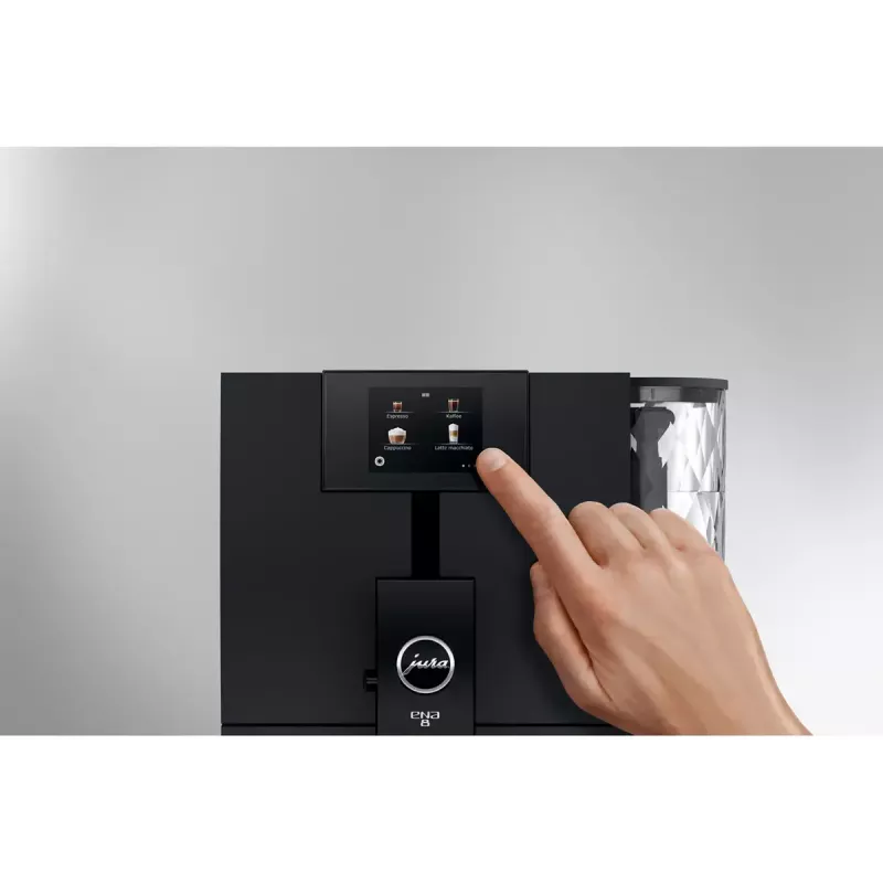 Máquina de café expresso JURA ENA 8 (EC) — depósito de água de 1,1 litros, 125 g de grãos, 15 bar, moinho integrado, 10 chávenas