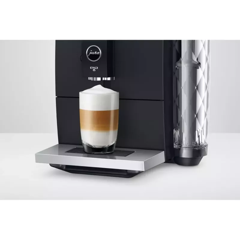 Máquina de café expresso JURA ENA 8 (EC) — depósito de água de 1,1 litros, 125 g de grãos, 15 bar, moinho integrado, 10 chávenas