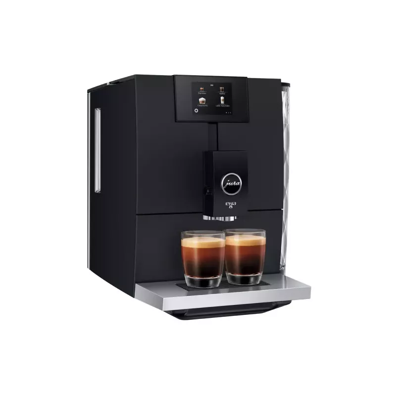 Máquina de café expresso JURA ENA 8 (EC) — depósito de água de 1,1 litros, 125 g de grãos, 15 bar, moinho integrado, 10 chávenas