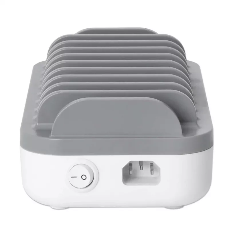 Estação de carregamento Manhattan 10 portas USB-C, saída USB-C: 10x 20 W, máx. 200 W, alimentação AC (incl. adaptador US/EU/UK)
