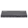 Comutador multiviewer HDMI 4K 4 portas Manhattan, comutador com quatro entradas num ecrã, 4K@30Hz, várias opções de visualização incluindo picture-in-picture e ecrã duplo/quádruplo, botões ou telecomando, áudio 3,5 mm e Toslink, preto, 3 anos de garantia