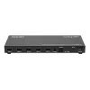 Comutador multiviewer HDMI 4K 4 portas Manhattan, comutador com quatro entradas num ecrã, 4K@30Hz, várias opções de visualização incluindo picture-in-picture e ecrã duplo/quádruplo, botões ou telecomando, áudio 3,5 mm e Toslink, preto, 3 anos de garantia