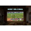 Comutador multiviewer HDMI 4K 4 portas Manhattan, comutador com quatro entradas num ecrã, 4K@30Hz, várias opções de visualização incluindo picture-in-picture e ecrã duplo/quádruplo, botões ou telecomando, áudio 3,5 mm e Toslink, preto, 3 anos de garantia