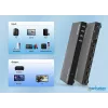 Comutador multiviewer HDMI 4K 4 portas Manhattan, comutador com quatro entradas num ecrã, 4K@30Hz, várias opções de visualização incluindo picture-in-picture e ecrã duplo/quádruplo, botões ou telecomando, áudio 3,5 mm e Toslink, preto, 3 anos de garantia