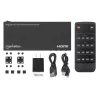 Comutador multiviewer HDMI 4K 4 portas Manhattan, comutador com quatro entradas num ecrã, 4K@30Hz, várias opções de visualização incluindo picture-in-picture e ecrã duplo/quádruplo, botões ou telecomando, áudio 3,5 mm e Toslink, preto, 3 anos de garantia