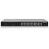 Comutador Intellinet 24 portas Gigabit Ethernet PoE+ com 2 portas SFP conforme IEEE 802.3at/af (PoE+/PoE), orçamento de potência PoE de 370 W, duas ranhuras abertas 1G SFP, montagem em rack 19 polegadas