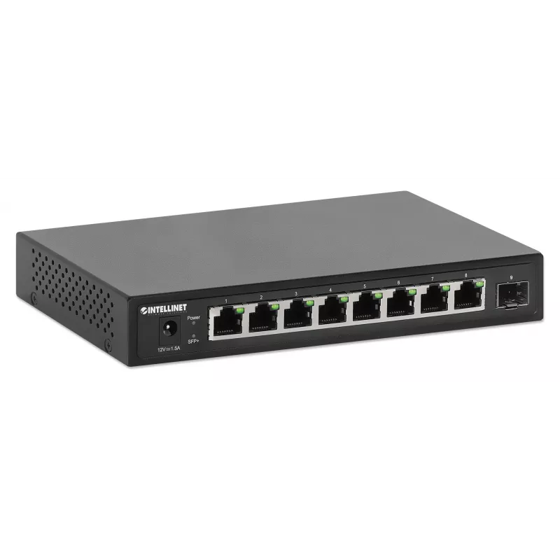 Comutador Intellinet 9 portas 8 x 2,5G portas Ethernet e 1 uplink SFP+