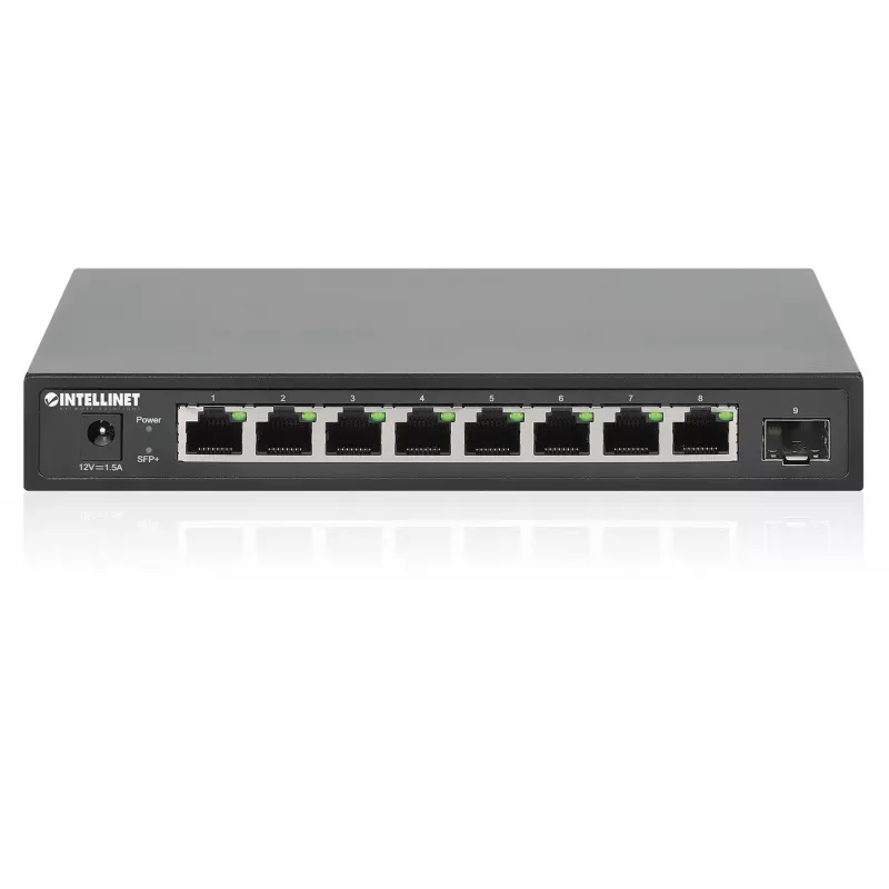 Comutador Intellinet 9 portas 8 x 2,5G portas Ethernet e 1 uplink SFP+