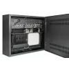 Armário de montagem em parede Intellinet Low-Profile 19 polegadas com 4U calhas horizontais e 2U verticais, caixa elegante e poupadora de espaço com apenas 170 mm de profundidade, ideal para aplicações AV, multimédia e vigilância, montado, preto RAL 7021