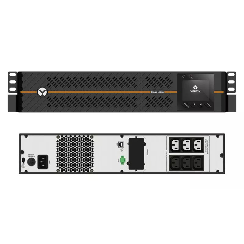 Fonte de alimentação ininterrupta (UPS) Vertiv EDGELI-1500IRT2U Line-Interactive 1,5 kVA 1350 W 6 saídas AC