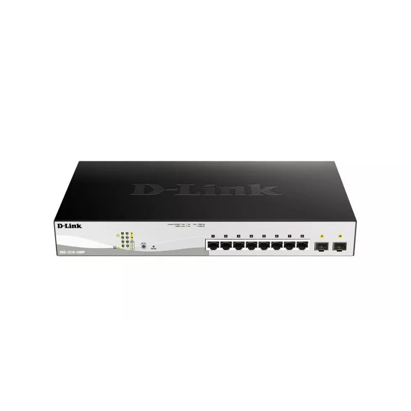 D-Link switch Gigabit PoE+ Smart Managed de 10 portas incluindo 2 portas SFP