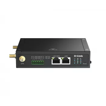 D-Link gateway IIoT 4G LTE, gateway móvel, preto, 4G, LTE, LTE, MicroSD (TransFlash), externo