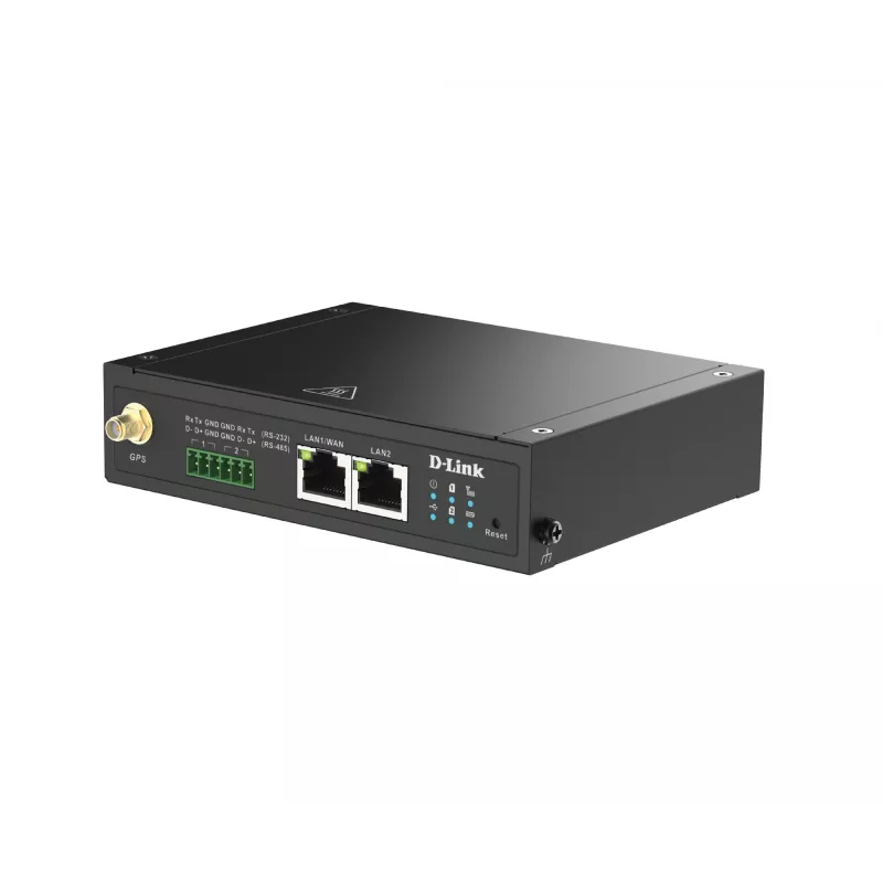 D-Link gateway IIoT 4G LTE, gateway móvel, preto, 4G, LTE, LTE, MicroSD (TransFlash), externo