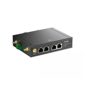 D-Link router VPN Wi-Fi 4G LTE M2M, router de rede móvel, preto, montagem em calha DIN, 802.11b, 802.11g, Wi-Fi 4 (802.11n), 300 Mbit/s, 4G