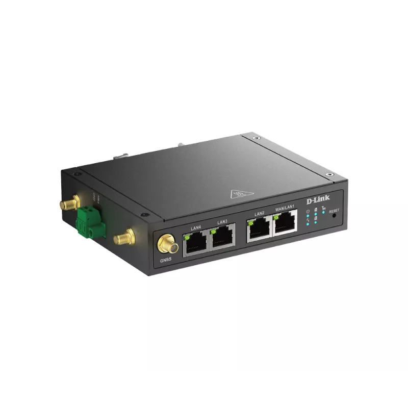 D-Link router VPN Wi-Fi 4G LTE M2M, router de rede móvel, preto, montagem em calha DIN, 802.11b, 802.11g, Wi-Fi 4 (802.11n), 300 Mbit/s, 4G