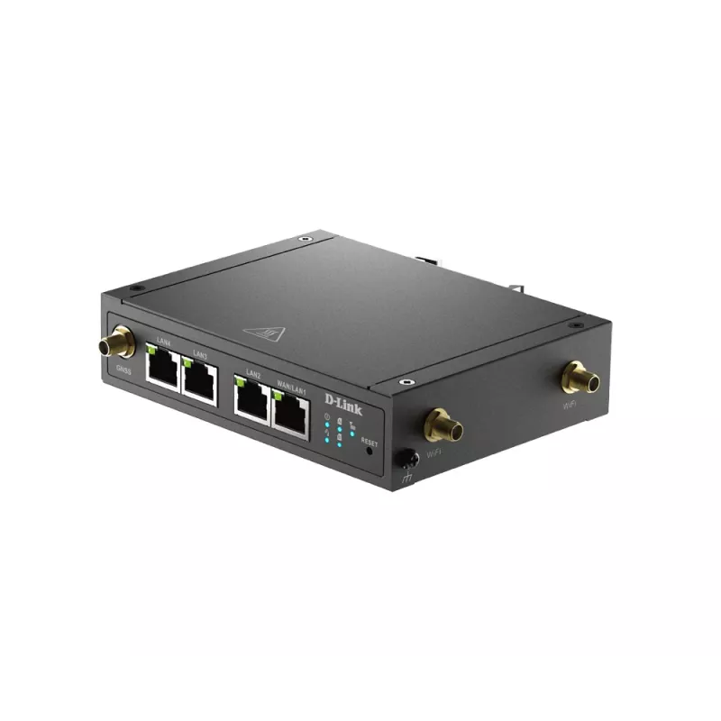 D-Link router VPN Wi-Fi 4G LTE M2M, router de rede móvel, preto, montagem em calha DIN, 802.11b, 802.11g, Wi-Fi 4 (802.11n), 300 Mbit/s, 4G