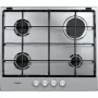 Whirlpool TGML 650 IX Placa de encastrar em aço inoxidável 58 cm gás 4 zonas de cozedura