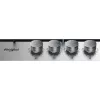 Whirlpool TGML 650 IX Placa de encastrar em aço inoxidável 58 cm gás 4 zonas de cozedura