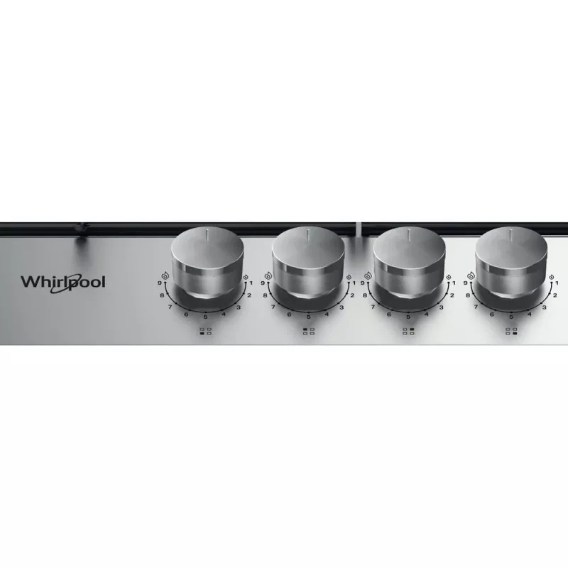 Whirlpool TGML 650 IX Placa de encastrar em aço inoxidável 58 cm gás 4 zonas de cozedura