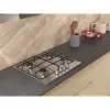 Whirlpool TGML 650 IX Placa de encastrar em aço inoxidável 58 cm gás 4 zonas de cozedura