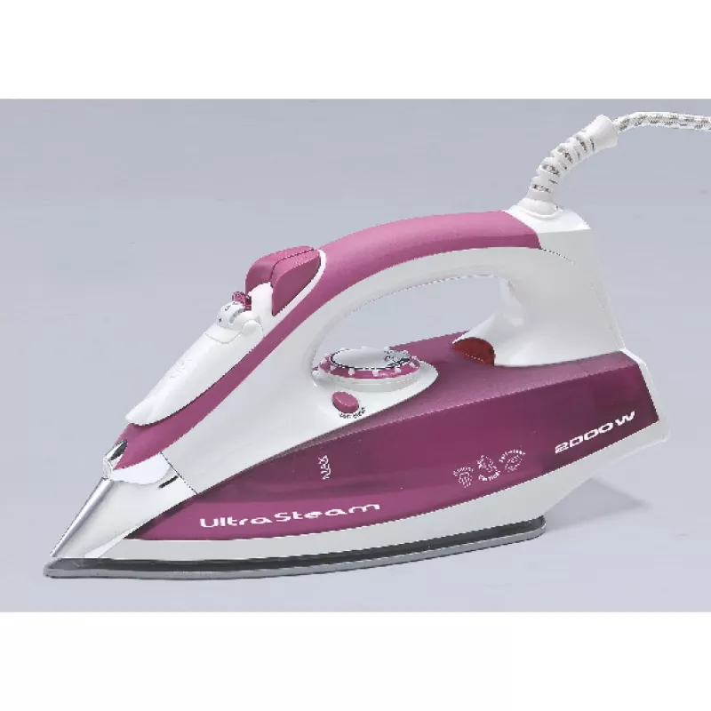 Ariete 6215 ferro de engomar a vapor, 2200 W, base de aço inoxidável, 0,28 L, violeta/branco