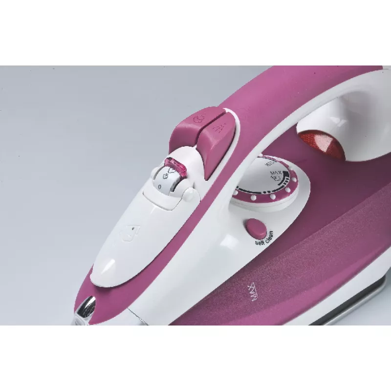 Ariete 6215 ferro de engomar a vapor, 2200 W, base de aço inoxidável, 0,28 L, violeta/branco