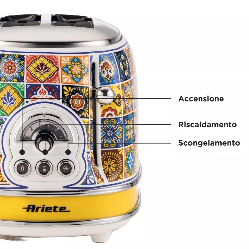 Ariete 0155/0P 6 2 fatias 810 W azul, amarelo