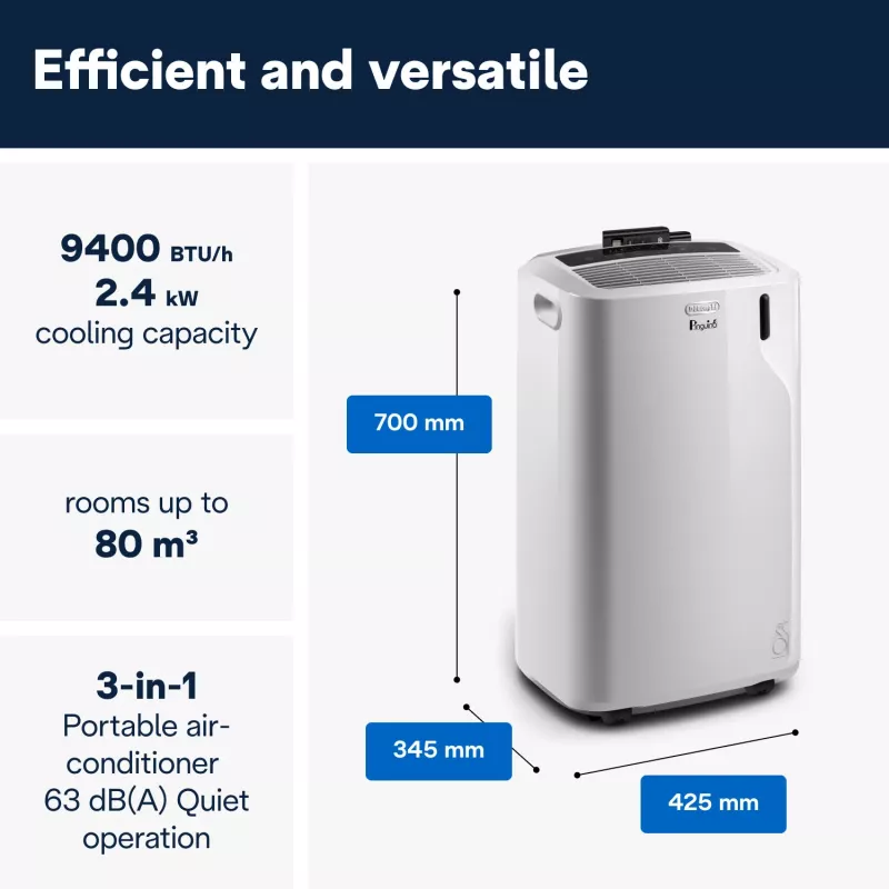 De’Longhi PAC EM82 Climatizador portátil 63 dB 1000 W branco