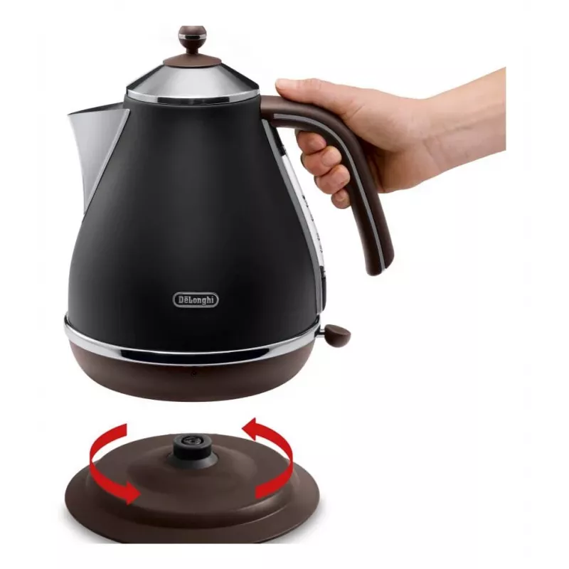 De’Longhi KBOV 2001.BK Chaleira 1,7 l 2000 W preto, castanho