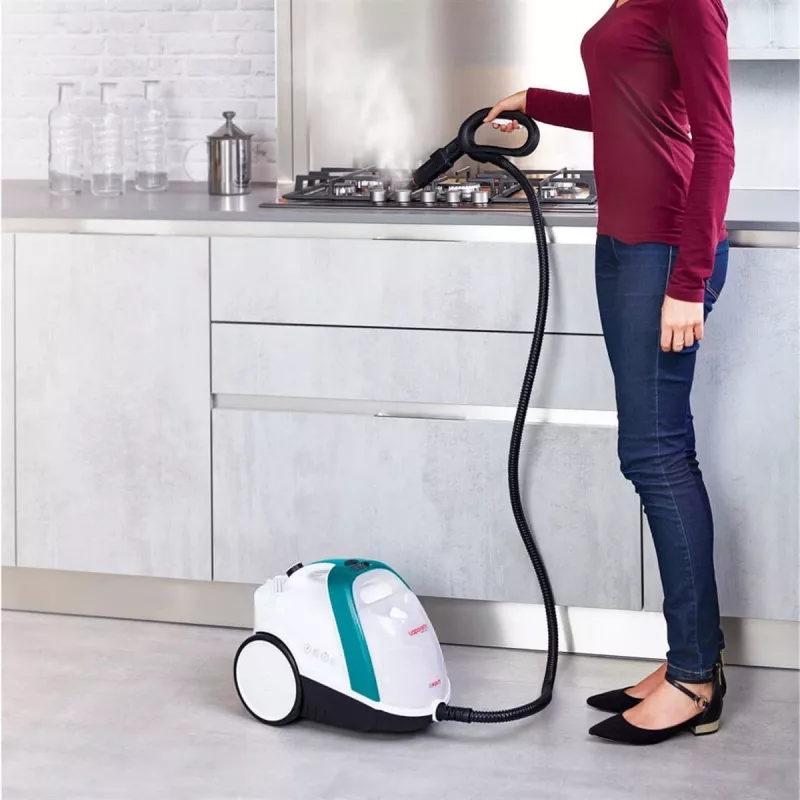 Polti Vaporetto Smart 100_T Limpador a vapor cilíndrico 1500 W azul, branco