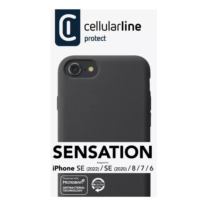 Cellularline Sensation - iPhone SE (2022)/SE (2020)/8/7/6 Bolsa de silicone soft-touch