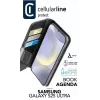 Cellularline Book Agenda - Capa tipo livro para Galaxy S25 Ultra em pele sintética com fecho magnético