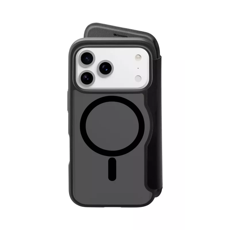 Cellularline Daily Mag - Capa tipo livro para iPhone 17 Pro Max com parte traseira rígida semitransparente compatível com o ecossistema Magsafe®